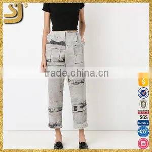 Fashion New Style Lady Pants Waisted Cropped Pants thumbnail-5