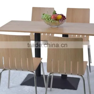 Price Military Canteen Fast Food Set Restaurant Furniture Chair With Bent Plywood Seating thumbnail-2