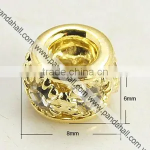 Brass Rhinestone Beads, Rondelle(RB-B071-8mm-A01G) thumbnail-1
