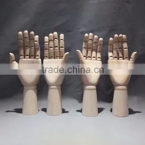 12" Wooden Hand Right Wooden Male Hand Left Wooden Male Hand Display Wooden Male Hand thumbnail-1