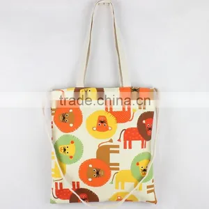 Large Dual-purpose Cute Cartoon Canvas Printed Tote Bag thumbnail-1