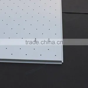 Round Diagonal Perforations Suspended Metal Ceiling Aluminum False Ceiling thumbnail-2