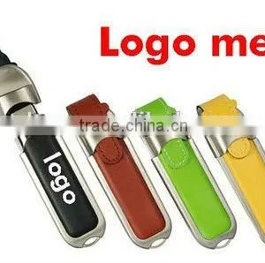 Corporate Gift Factory Price Custom Logo Leather Usb Flash Drive 4gb thumbnail-1