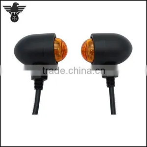 Amber Lens Aluminum Harley Custom Bike LED Indicator Turn Signals Quality Choice thumbnail-3