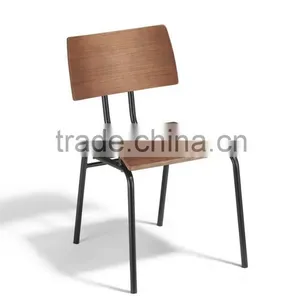 Simple Design Plywood Material Dining Room Furniture Metal Chair thumbnail-5