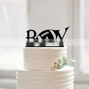 New Custom Personalized Bride and Groom Words Silhouette Wedding Cake Topper thumbnail-5