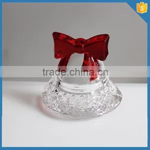 LXHY-BE078 Crystal Christmas Bell Shaped Glass Candle Holder thumbnail-1