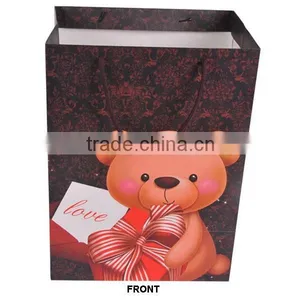 Lovely Bear Dark Color Paper Shopping Bag thumbnail-2