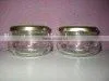 Glass Jar With Gold Metal Lid thumbnail-1