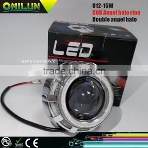 Double Angel Eye 15W Led Motorcycle Led Projector Lens Light Headlight thumbnail-1