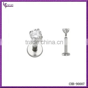 Internally Threaded Surgical Stainless Steel Magnetic Lip Piercing thumbnail-1