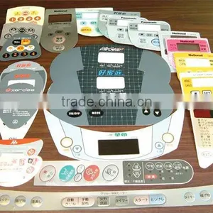 Silkscreen Printed and Die Cut,Clear Punched Window,Self Adhesive Polycarbonate Labels For Remote Control thumbnail-4