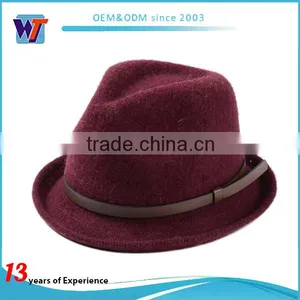 Blank Promotional Short Brim Felt Hat thumbnail-1