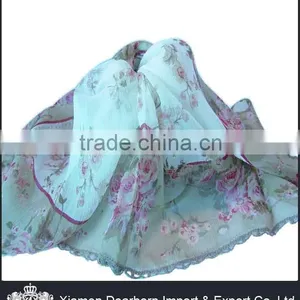 Fringe Polyester Square Scarf for Lady thumbnail-1