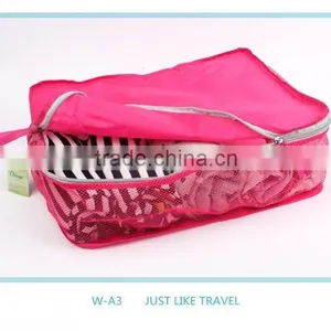 Travel Underwear Organizer Check Mesh Storage Bag For Clothes Closet Bra Bags thumbnail-1