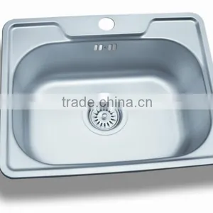 46x37 Linen Stainless Steel Kitchen Sink (DE142) thumbnail-1