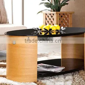 French Style Ebony Wood Table/Glass Table Set S119 thumbnail-1