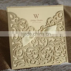 Personalised Wedding Invitations High Quality Wedding Invitation Card With Ribbon thumbnail-1