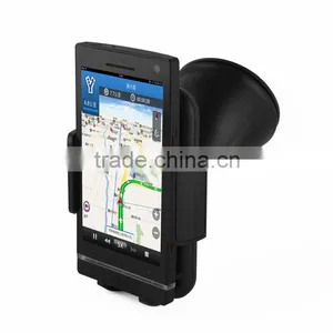 For All Mobile Phone With Suction Cup Deesign Leather Grain Universal Windshield Mount Holder Car Holder thumbnail-1