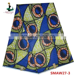 2016 Real Wax Fabric With 100 Cotton Print Wax Hollandais Fabric for African SMAW27 thumbnail-4