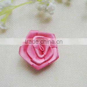 Wholesale Handmade Mini Satin Ribbon Rose in Stock thumbnail-1