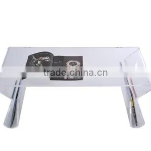 HomCom 38" Modern Acrylic Coffee Table thumbnail-2
