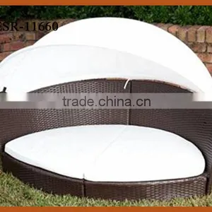 Latest KD Rattan Pet Daybed With Adjustable Canopy thumbnail-1