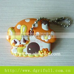 Silicone Rubber Keychain With Animal Design thumbnail-1