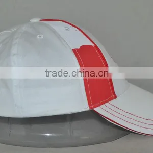 Guangzhou Hat Factory Professional Custom 100% Cotton White/red Promotional Baseball Cap thumbnail-4