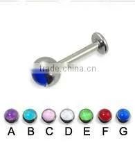Labret With Hologram Ball Lip Body Piercing Jewelry Labret Ring thumbnail-1