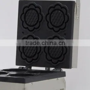 Four Slices Plate Shape Commercial Waffle Maker/ Belgian Waffle Maker/ Waffle Baker thumbnail-4