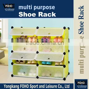 AL2010-8 Double Row 4 Layers Fashion Modern Plastic Shoe Rack Cabinet thumbnail-1