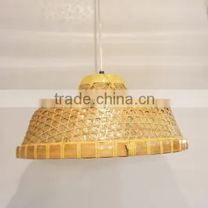 Bamboo Decorative Hanging Hat Pendant Light/Lamp Wood Hat Droplight Store Lighting thumbnail-2