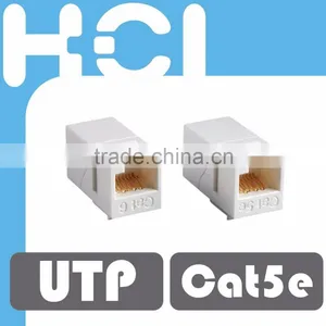 RJ45 Cat5e 180 Degree Unshielded UTP Straight Keystone Coupler thumbnail-2