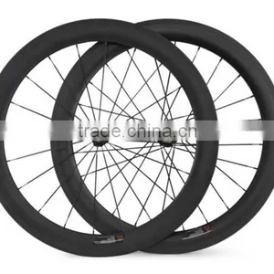 Bicycle Wheel Rims, Tubular 60mm Depth 700c Road Bicycle Full Carbon Rims thumbnail-1