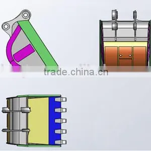 320C,324D,325D,307C Excavator Dipper Bucket,shovel Bucket,scraper Pan for Excavator thumbnail-1