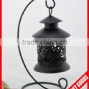 Christmas Decorative Black Metal Candle Lantern for Sale thumbnail-1