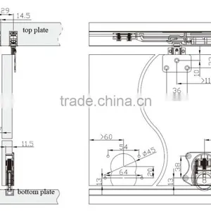 Sliding Door Mechanism With Soft Close for Wooden Wardrobe Sliding Door Fittings thumbnail-2