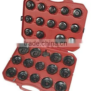 Professional 30 Piece Cup Type Oil Filter Wrench Set Universal Oil Filter Wrench Set - 30pc Cup Type 3/8"Dr thumbnail-1