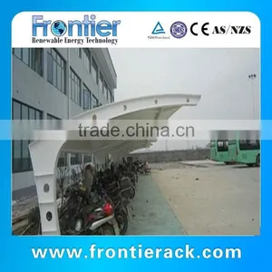White Steel Structure Carport thumbnail-5