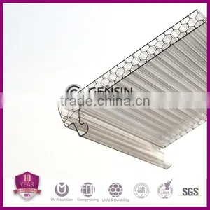 Honeycomb/cellular Structure Easy Installation U-lock Polycarbonate Sheet for Roofing, Skylights, Awning, Carport, thumbnail-4