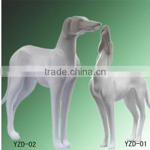 Window Display Fiberglass Animal Dog Mannequins Artesanato Vivos for Sale thumbnail-1
