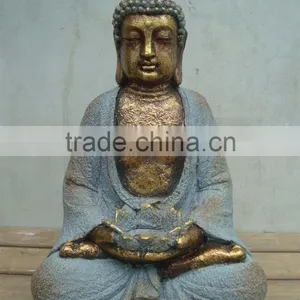 India Market Fiberstone Sitting Buddha Statue thumbnail-4