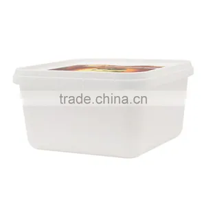 IML Plastic 1L Ice Cream Container Packaging Suppliers,Clear Square Plastic Containers With Lids thumbnail-6