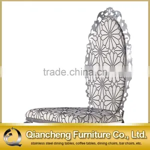 Delicate Printing PU Stainless Steel Chair Wedding Chair thumbnail-3