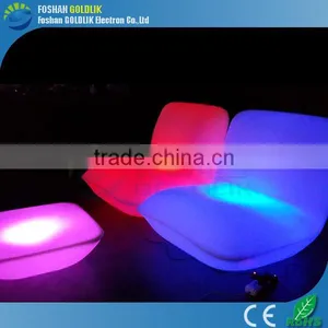 Wholesale Static or Changing 16 Color Outdoor Furniture LED Lighted One Seat Sofa thumbnail-1