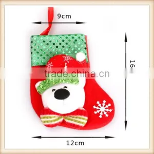 Christmas Stocking Santa Snowman Sock Sack Gift Bag Tree Ornament Decoration thumbnail-2