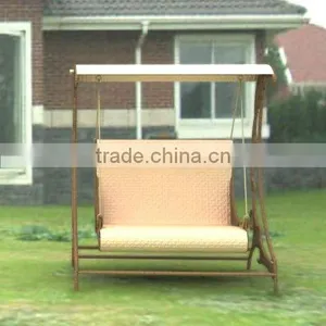 Outdoor Double Garden Rattan Hanging Chair thumbnail-1