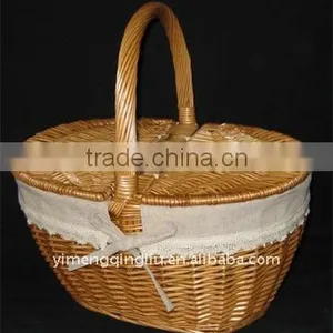Inexpensive Wicker Picnic Basket thumbnail-1