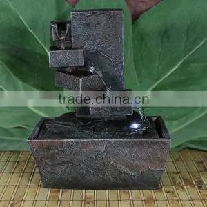 Spiral Staircase Tabletop Water Fountain With LED Light thumbnail-1